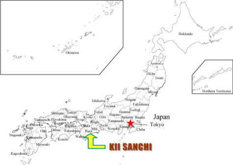map of Kii Mountain Range